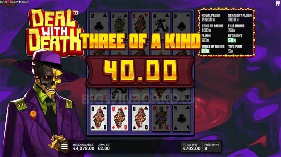 Live casino table with chips